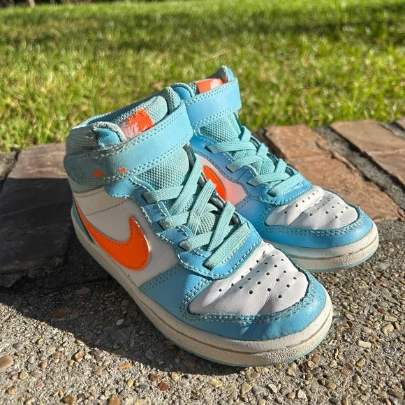 Nike Court Borough Mid 2 White/Black/Red Size 11C - Picture 2 of 9